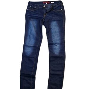 BONGO DARK WASHED HIGH-WAISTED SKINNY JEANS Size 9
